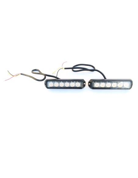 2x LED Frontblitzer Heckblitzer 128x28x19 12V 24V PKW LKW Straßenräumer Orange