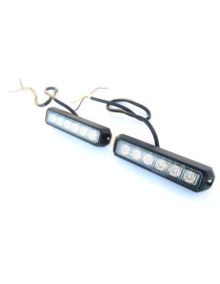 2x LED Frontblitzer Heckblitzer 128x28x19 12V 24V PKW LKW Straßenräumer Orange