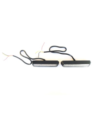 2x LED Frontblitzer Heckblitzer 128x28x19 12V 24V PKW LKW Straßenräumer Orange
