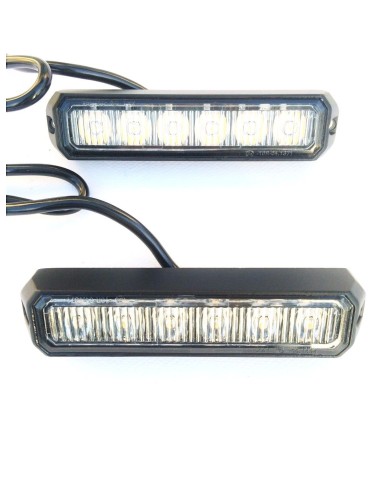 2x LED Frontblitzer Heckblitzer 128x28x19 12V 24V PKW LKW Straßenräumer Orange