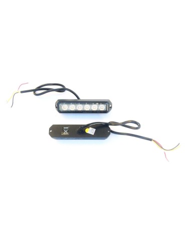 2x LED Frontblitzer Heckblitzer 128x28x19 12V 24V PKW LKW Straßenräumer Orange