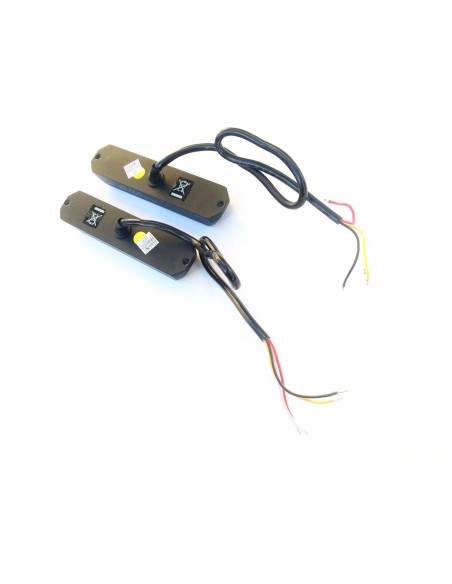 2x LED Frontblitzer Heckblitzer 128x28x19 12V 24V PKW LKW Straßenräumer Orange
