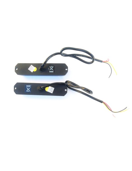2x LED Frontblitzer Heckblitzer 128x28x19 12V 24V PKW LKW Straßenräumer Orange