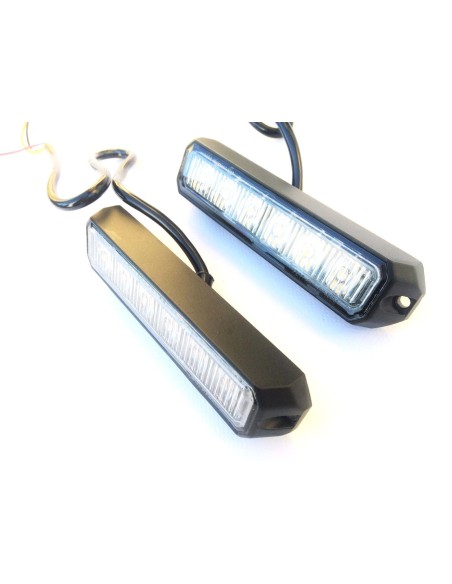 2x LED Frontblitzer Heckblitzer 128x28x19 12V 24V PKW LKW Straßenräumer Orange