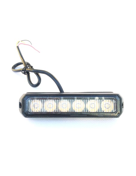 LED Frontblitzer Heckblitzer 6 LED 128x28x19 mm 12V 24V PKW LKW Straßenräumer