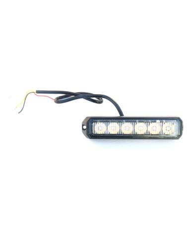 LED Frontblitzer Heckblitzer 6 LED 128x28x19 mm 12V 24V PKW LKW Straßenräumer