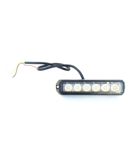 LED Frontblitzer Heckblitzer 6 LED 128x28x19 mm 12V 24V PKW LKW Straßenräumer