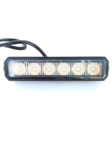 LED Frontblitzer Heckblitzer 6 LED 128x28x19 mm 12V 24V PKW LKW Straßenräumer