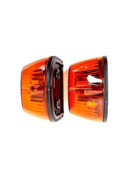 2x Blinker Zusatzblinker für Schlepper Baumaschinen Bagger mit 4x 12V Glühbirnen