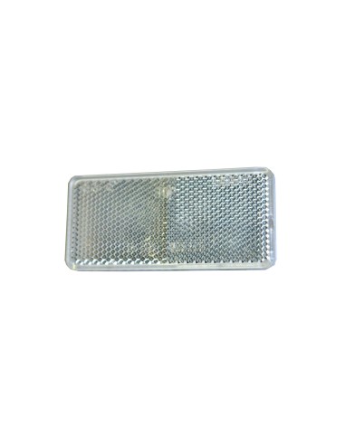 Rückstrahler weiß Reflektor 94x44x7 mm Selbstklebend Anhänger Katzenauge E20