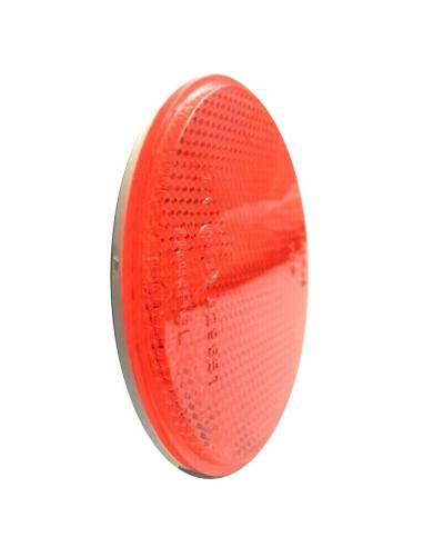 2x Rot Rund Reflektor 78 mm Rückstrahler Katzenauge Selbstklebend Anhänger SET
