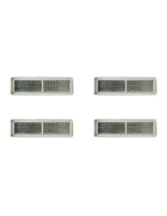 4x Rückstrahler weiß Reflektor 69x20x6 mm Selbstklebend Anhänger Katzenauge SET