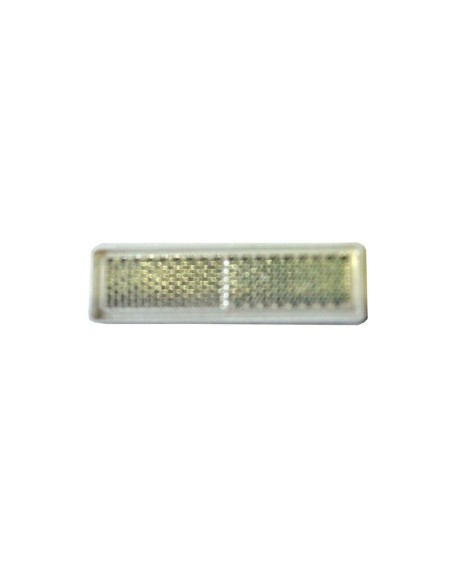 4x Rückstrahler weiß Reflektor 69x20x6 mm Selbstklebend Anhänger Katzenauge SET
