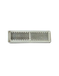 Rückstrahler weiß Reflektor 69x20x6 mm Selbstklebend Anhänger Trailer Katzenauge 2
