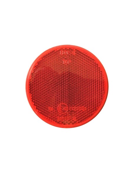 4x Rot Rund Reflektor 78 mm Rückstrahler Katzenauge Selbstklebend Anhänger SET