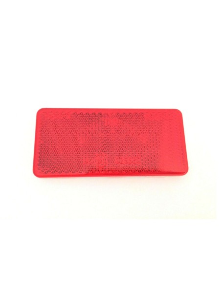 4x Rückstrahler Rot Reflektor 94x44x7 mm Selbstklebend Anhänger Katzenauge SET