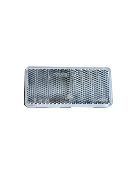 2x Rückstrahler weiß Reflektor 94x44x7 mm Selbstklebend Anhänger Katzenauge SET
