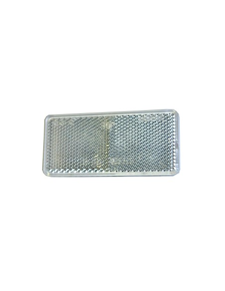 2x Rückstrahler weiß Reflektor 94x44x7 mm Selbstklebend Anhänger Katzenauge SET