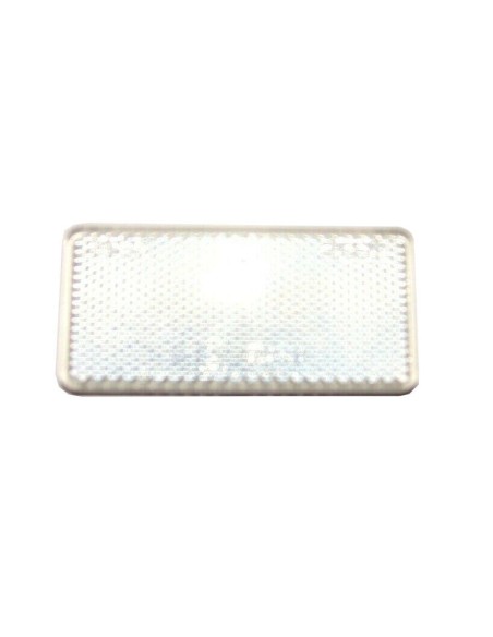 2x Rückstrahler weiß Reflektor 94x44x7 mm Selbstklebend Anhänger Katzenauge SET
