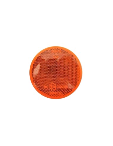 2x gelb rund Reflektor 78 mm Rückstrahler Katzenauge Selbstklebend Anhänger SET