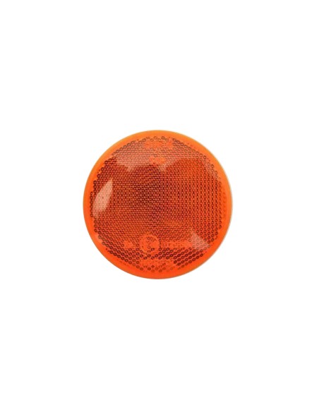 2x gelb rund Reflektor 78 mm Rückstrahler Katzenauge Selbstklebend Anhänger SET