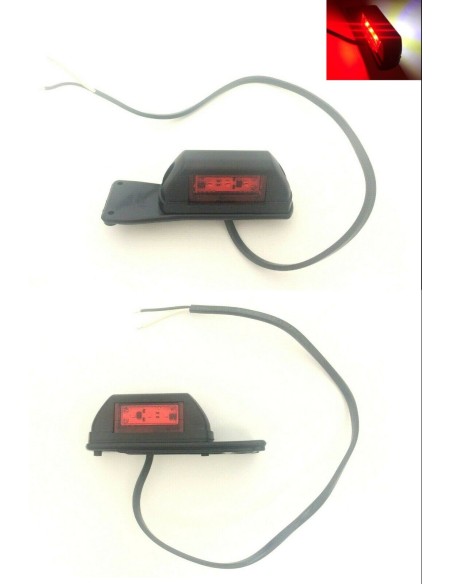 2x LED Umrissleuchte Anhänger LKW Vordere Hintere 12/24V 6 LEDs LINKS RECHTS SET