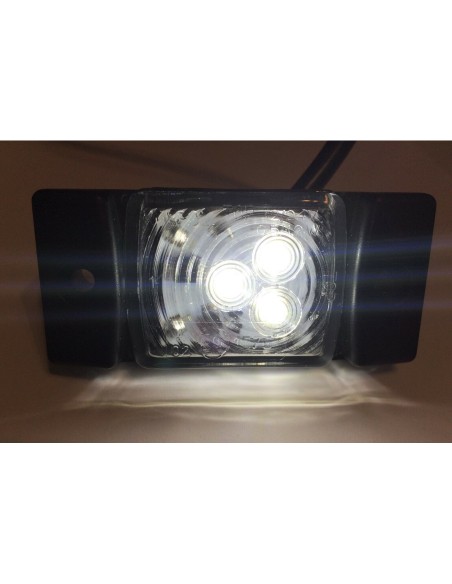 Weiß LED Umrissleuchte Begrenzungsleuchte 12V 24V Anhänger LKW 73x33x17 Kabel