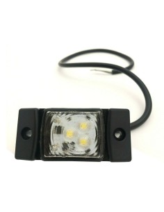 Weiß LED Umrissleuchte Begrenzungsleuchte 12V 24V Anhänger LKW 73x33x17 Kabel 2