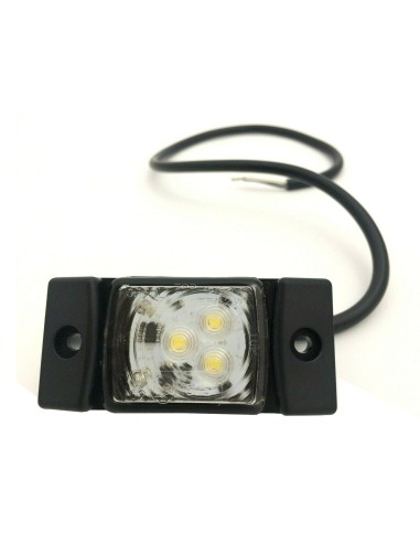 Weiß LED Umrissleuchte Begrenzungsleuchte 12V 24V Anhänger LKW 73x33x17 Kabel