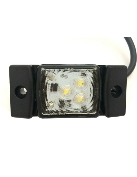 Weiß LED Umrissleuchte Begrenzungsleuchte 12V 24V Anhänger LKW 73x33x17 Kabel