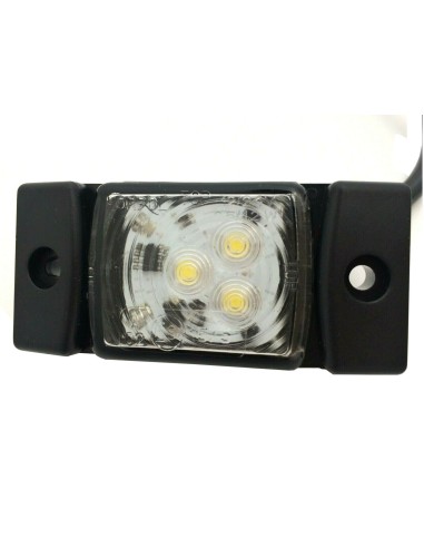 Weiß LED Umrissleuchte Begrenzungsleuchte 12V 24V Anhänger LKW 73x33x17 Kabel