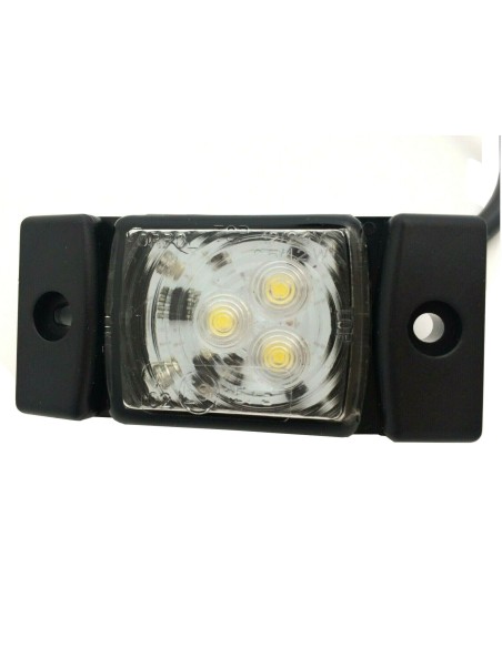 Weiß LED Umrissleuchte Begrenzungsleuchte 12V 24V Anhänger LKW 73x33x17 Kabel