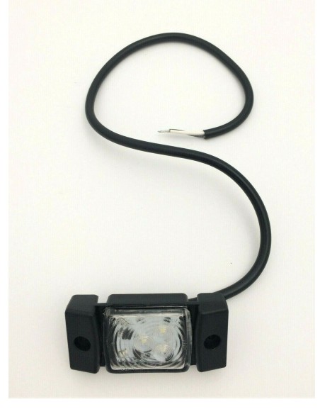Weiß LED Umrissleuchte Begrenzungsleuchte 12V 24V Anhänger LKW 73x33x17 Kabel