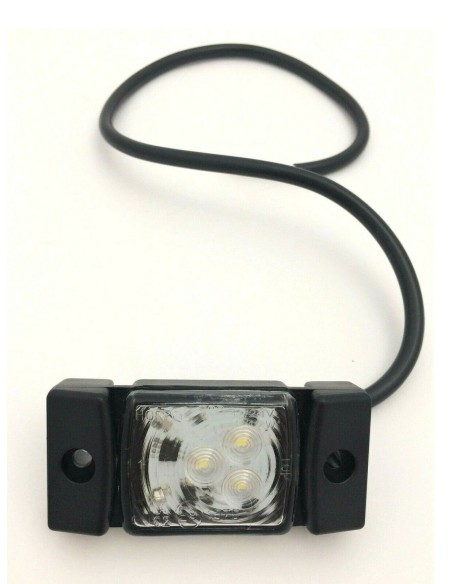 Weiß LED Umrissleuchte Begrenzungsleuchte 12V 24V Anhänger LKW 73x33x17 Kabel