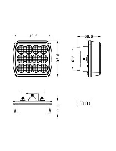Stroboskoplampe 12xLED 12  24V Magnet