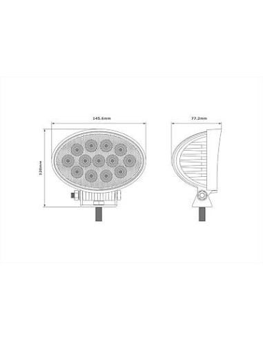 Der LED 13xLED oval flood Arbeitsscheinwerfer