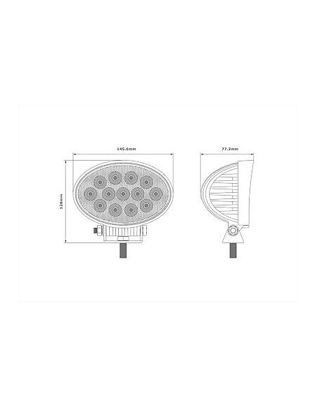 Der LED 13xLED oval flood Arbeitsscheinwerfer