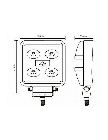 Die LED-Arbeitsleuchte 5 x 3W flood 2m Kabelnummer