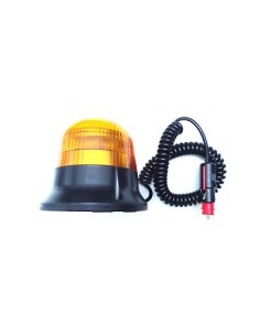 LED Warnleuchte Rund Ø145 Doppelter Blitz 9 LED 12V 24V 48V E9 ECE R65 Magnetfuß