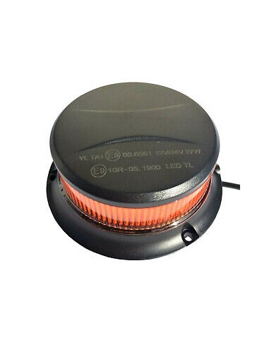 Orange Rundumlicht 18 LED mit ECE R65 R10 Magnet 3Blitzmuster 12/24V Warnleuchte