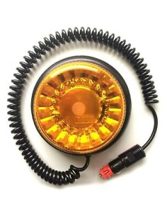 LED Warnleuchte Rund Ø165 Doppelter Blitz 20LED 12V 24V 48V E9 ECE R65 Magnetfuß