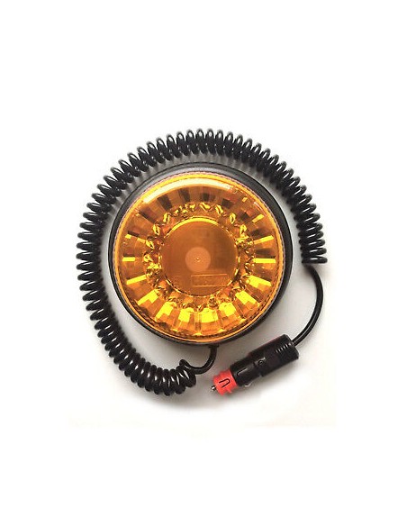 LED Warnleuchte Rund Ø165 Doppelter Blitz 20LED 12V 24V 48V E9 ECE R65 Magnetfuß