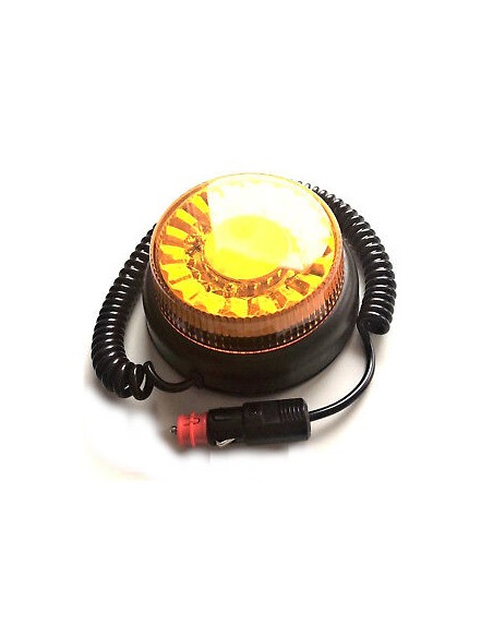 LED Warnleuchte Rund Ø165 Doppelter Blitz 20LED 12V 24V 48V E9 ECE R65 Magnetfuß
