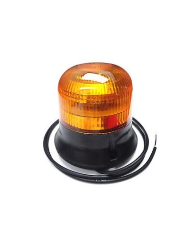 LED Warnleuchte Rund Ø145 Doppelter Blitz 9 LEDs 12V 24V 48V E9 ECE R65 EMV IP68