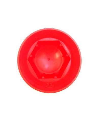 20x Radmutterkappen Ø32 mm Rot Radmutterabdeckung Radmutterschutz Kappe LKW