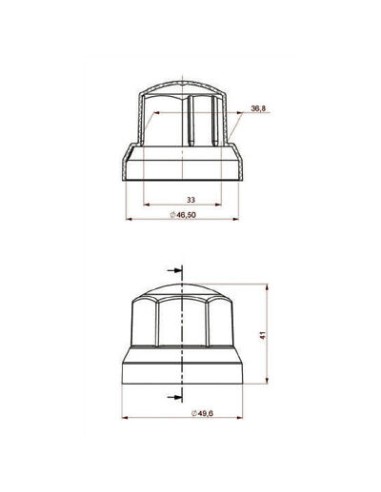 40x Radmutterkappen Ø33 mm Chrom Radmutterabdeckung Radmutterschutz Kappe LKW