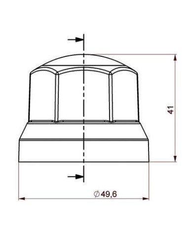 10x Radmutterkappen Ø32 mm Rot Radmutterabdeckung Radmutterschutz Kappe LKW