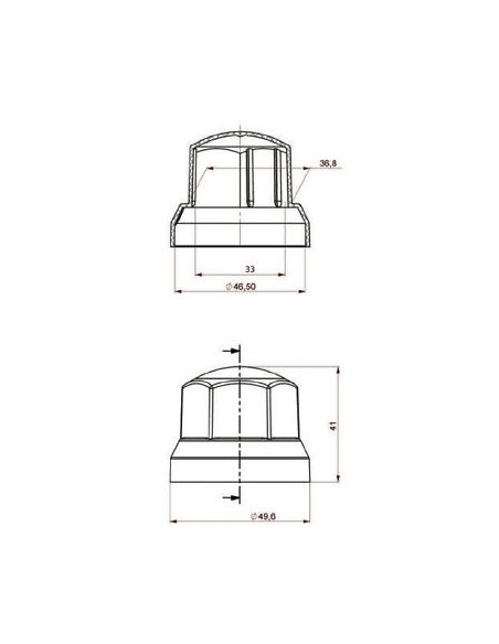 20x Radmutterkappen Ø33 mm Chrom Radmutterabdeckung Radmutterschutz Kappe LKW