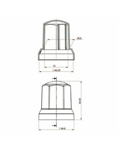 10x Radmutterkappen Ø32 mm Schwarz Radmutterabdeckung Radmutterschutz Kappe LKW