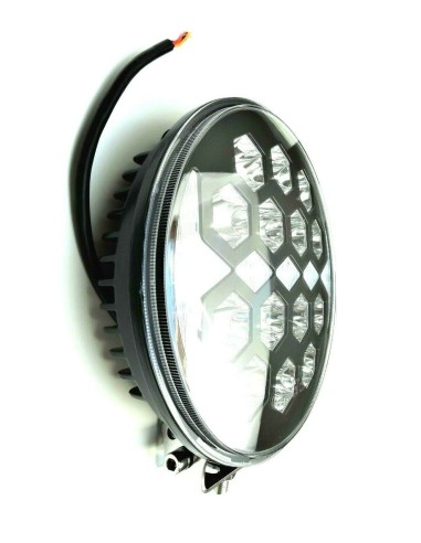 2x LED Fernscheinwerfer mit Positionsleuchte E9 Rund 12V 24V Ø220 mm mit Dreieck